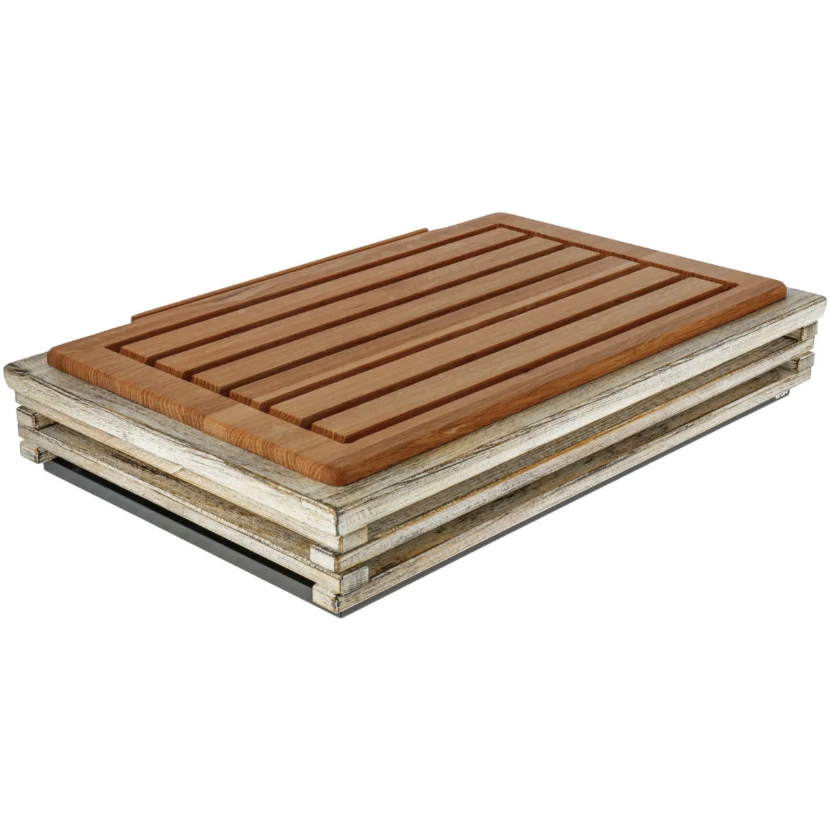 VEGA Stazione per il taglio del pane Natchez GN 1/1; GN 1/1, 57.5x37x11.3 cm (LxLxH); bianco vintage/trasparente/quercia; rettangolare - immagine 1