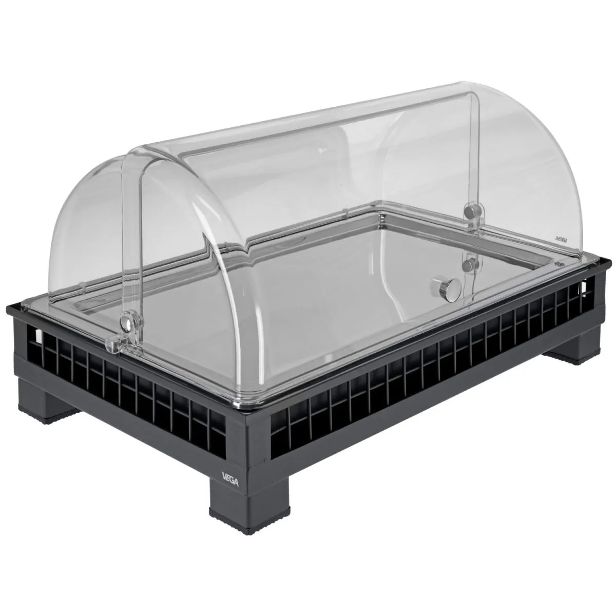 VEGA Vetrina Portland media, GN 1/1, in acciaio; GN 1/1, 55.4x35.2x29.9 cm (LxLxH); antracite/trasparente/acciaio inox; rettangolare - immagine 1