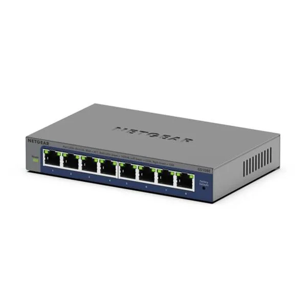 Netgear Switch Plus GS108E 8 Porte Gigabit Garanzia A Vita Limitata Con Sostituzione Nbd GS108E-400EUS - immagine 1