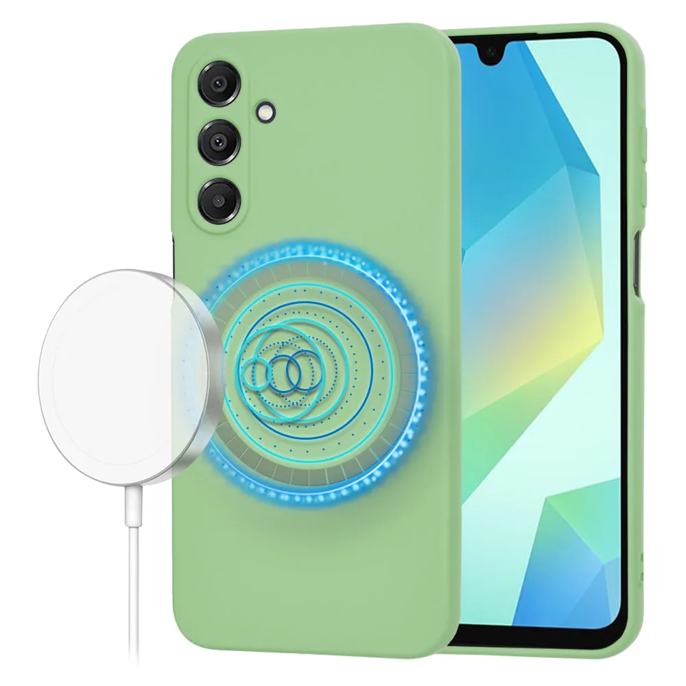 Custodia MagSafe per Samsung Galaxy A16 5G A166 / A16 4G A165, Techsuit, SoftFlex, Verde Chiaro - immagine 1