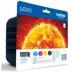 Brother Multipack 300 Pag X Dcp 145C/165C(CARTUCCIA Nero-Ciano-Magenta-Giallo) LC980VALBP - immagine 1