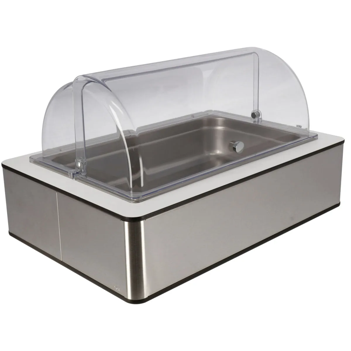 VEGA Vetrina Fundale alta, 10 cm, GN 1/1, in acciaio; GN 1/1, 63x42.5x33.9 cm (LxLxH); acciaio inox/bianco/trasparente; rettangolare - immagine 1