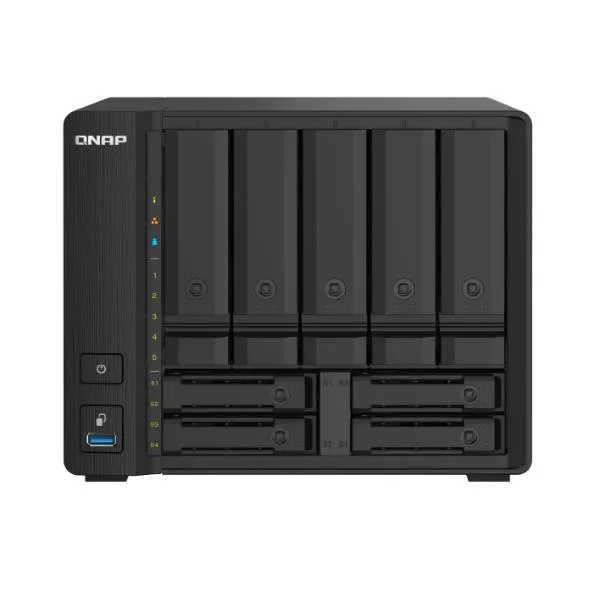 Qnap 9-BAY NAS AL324 64-BIT Quad-Core 1.7GHZ 4GB DDR4 Sodimm RAM (1 RAM Slot Max 16GB) 5 X 3.5 And 4 2.5 Drive Slots 2 10GBE Sfp+ TS-932PX-4G - immagine 1