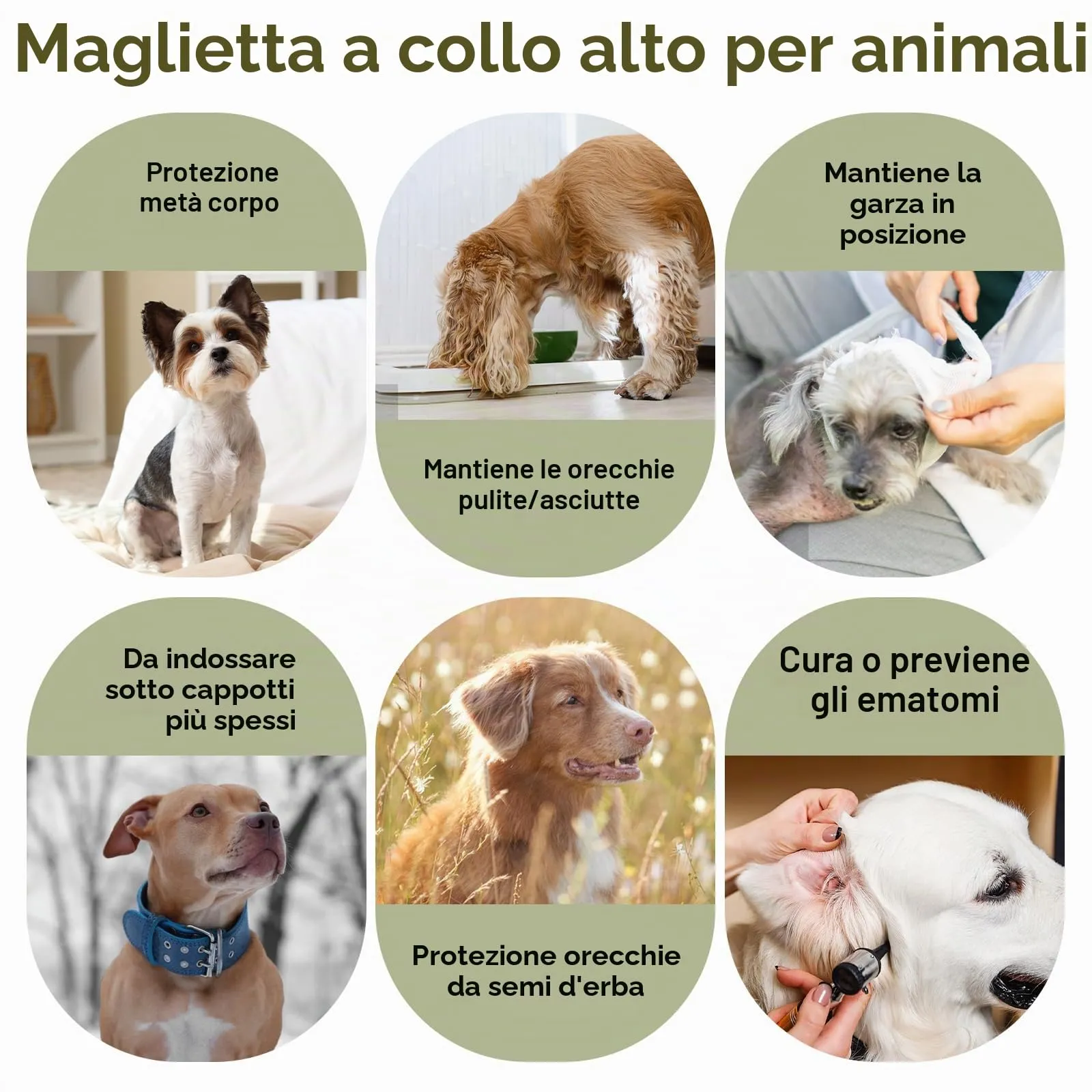 PUMYPOREITY Protezione per ferite al collo del gatto, tuta coprente per il recupero del collo del gatto, snood per cani per proteggere il collo, impedisce all'animale domestico di grattarsi i punti - immagine 6