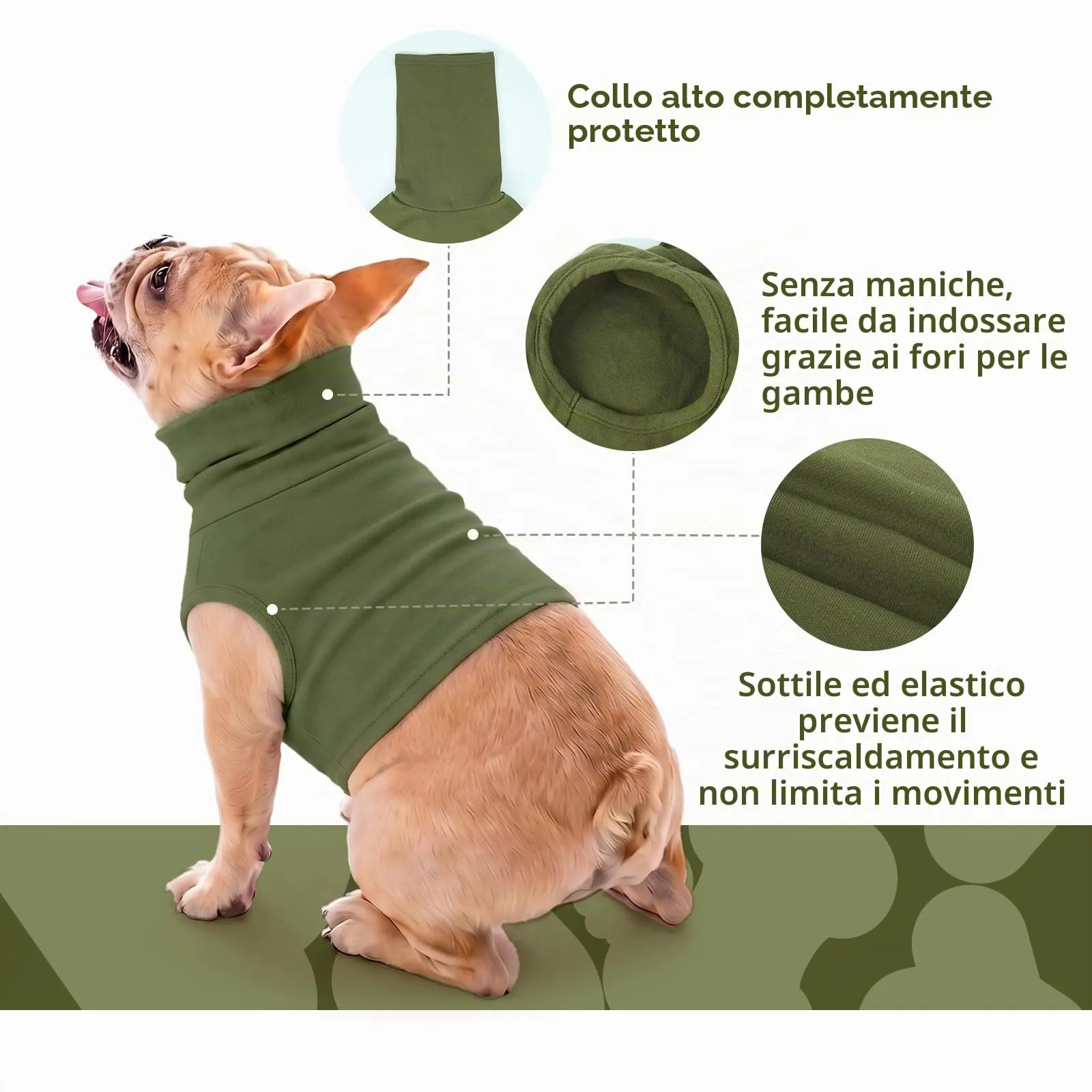 PUMYPOREITY Protezione per ferite al collo del gatto, tuta coprente per il recupero del collo del gatto, snood per cani per proteggere il collo, impedisce all'animale domestico di grattarsi i punti - immagine 7