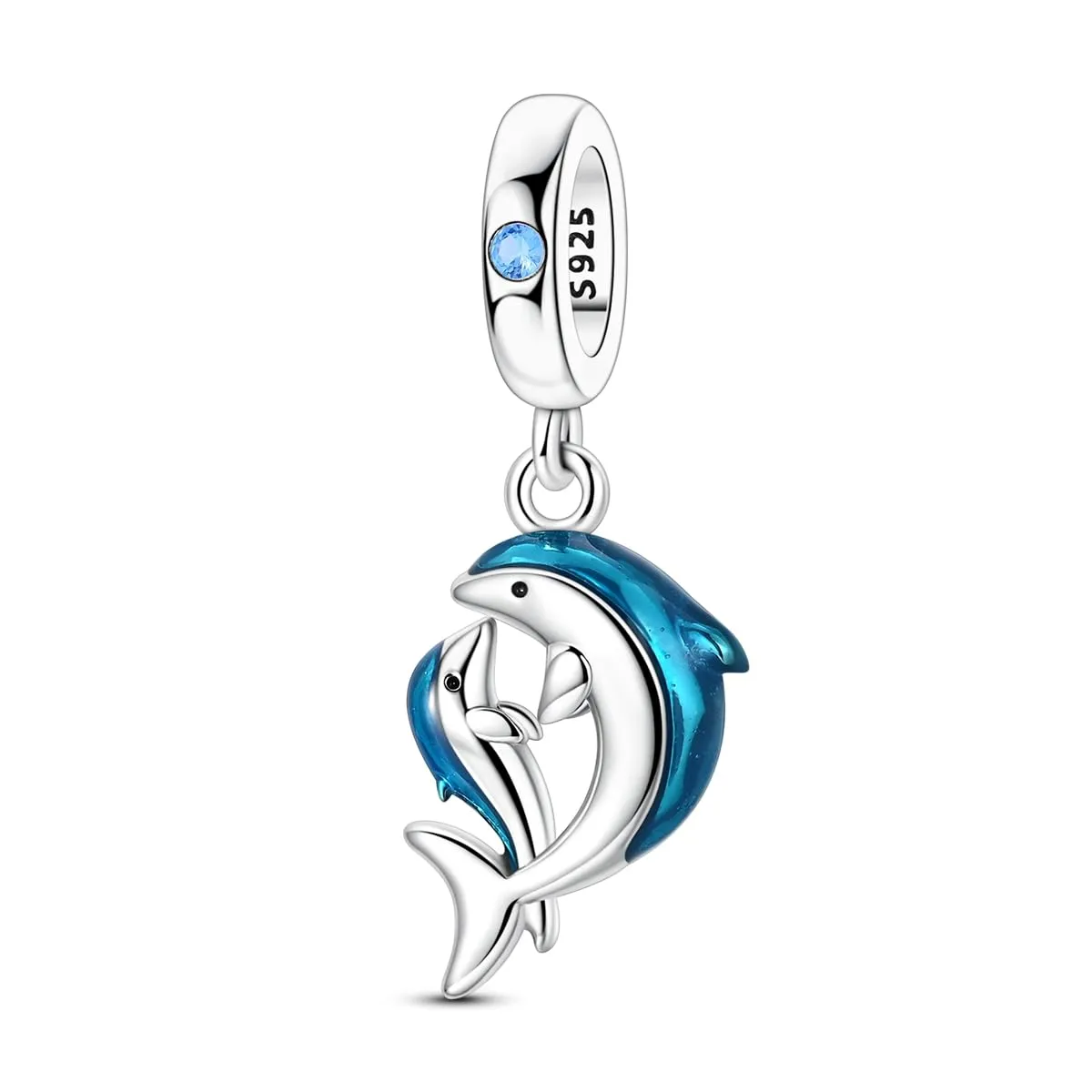 QIKAOLA Ciondolo Bead Charm Perline in argento sterling S925 per bracciali e collane europee per donne - immagine 1