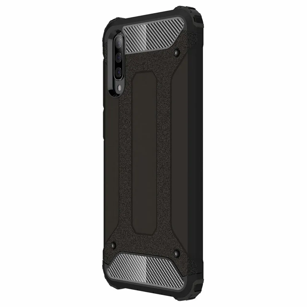 Custodia per Samsung Galaxy A50s A507 / A30s A307 / A50 A505, Techsuit, Hybrid Armor, Nera - immagine 1