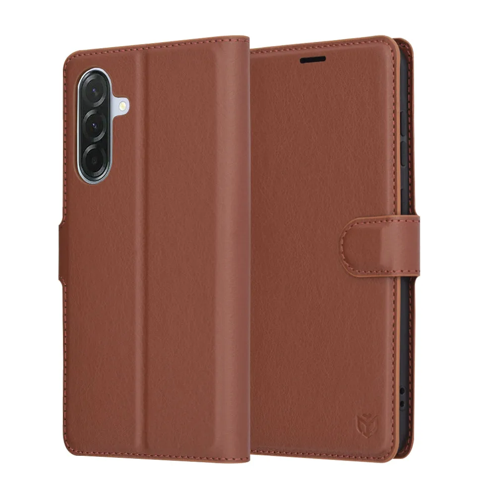 Custodia per Samsung Galaxy A36 A366, Techsuit, Leather Folio, Marrone - immagine 1