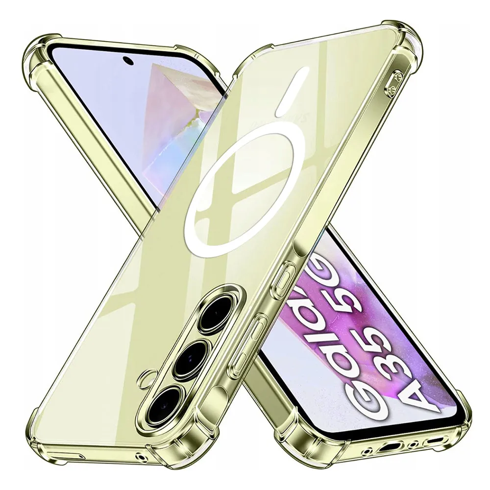 Custodia MagSafe per Samsung Galaxy A35 5G A356, Techsuit, Antiurto, Trasparente - immagine 1