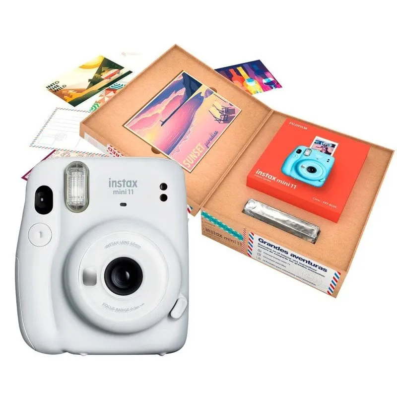 Fujifilm Instax Mini 11 Bundle Great Adventures Fotocamera istantanea Ice White - immagine 1