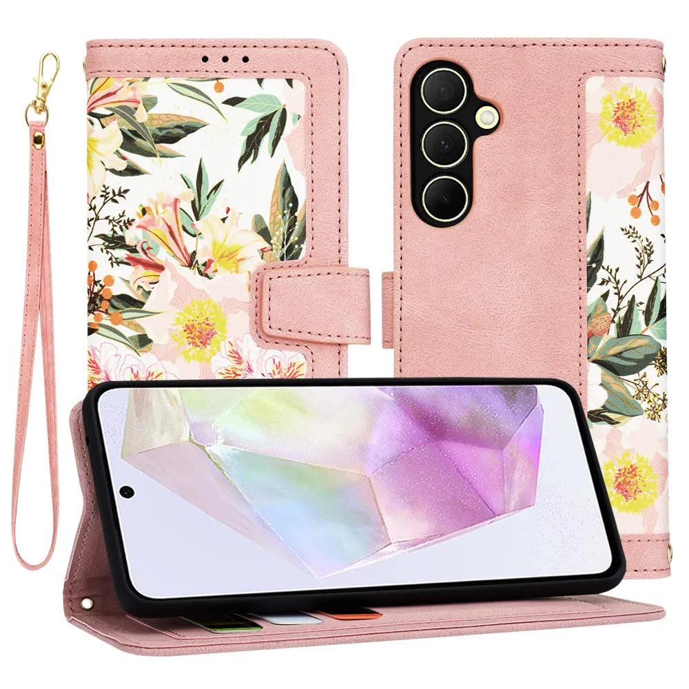 Custodia per Samsung Galaxy A35 5G A356, Techsuit, FlipCraft, Rosa - immagine 1
