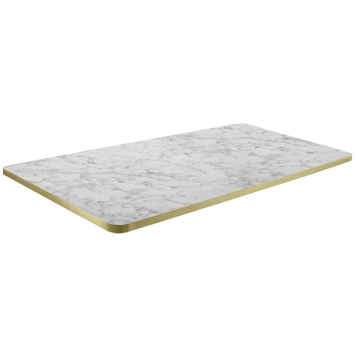 VEGA Piano per tavolo Marvani rettangolare; 120x80x2.5 cm (LxLxH); oro/bianco/marmorizzato; rettangolare - immagine 1