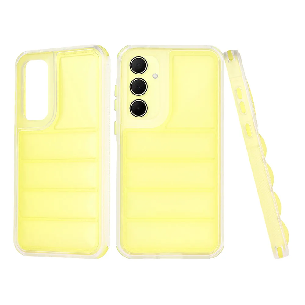 Custodia per Samsung Galaxy A35 5G A356, Techsuit, Wave Shield, Gialla - immagine 1