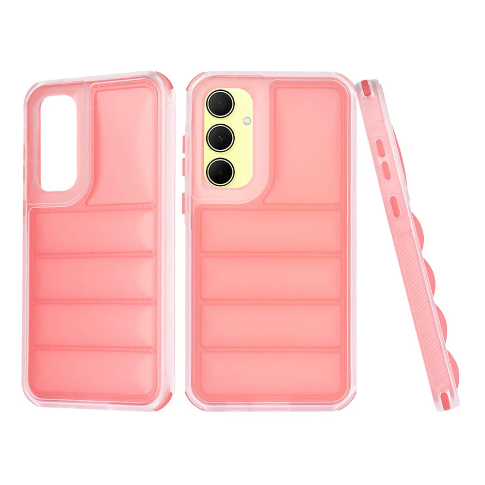 Custodia per Samsung Galaxy A35 5G A356, Techsuit, Wave Shield, Rossa - immagine 1