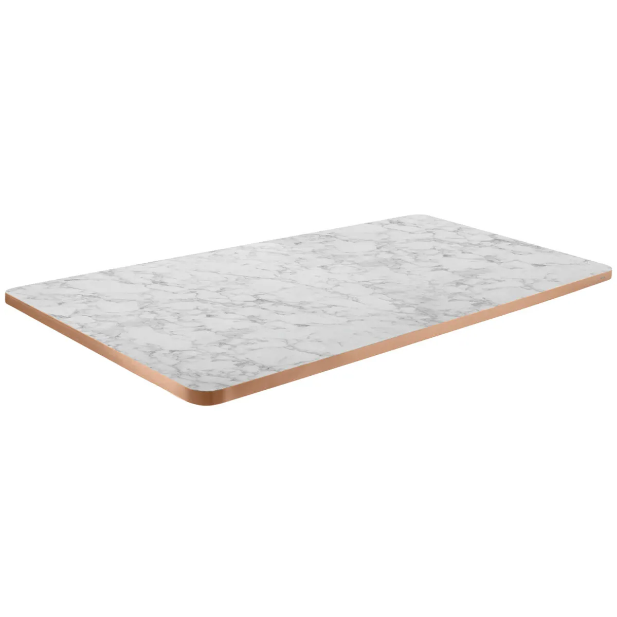 VEGA Piano per tavolo Marvani rettangolare; 120x80x2.5 cm (LxLxH); rame/bianco/marmorizzato; rettangolare - immagine 1