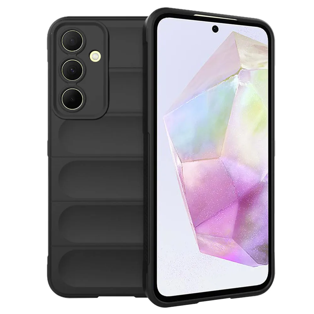 Custodia per Samsung Galaxy A35 5G A356, Techsuit, Magic Shield, Nera - immagine 1