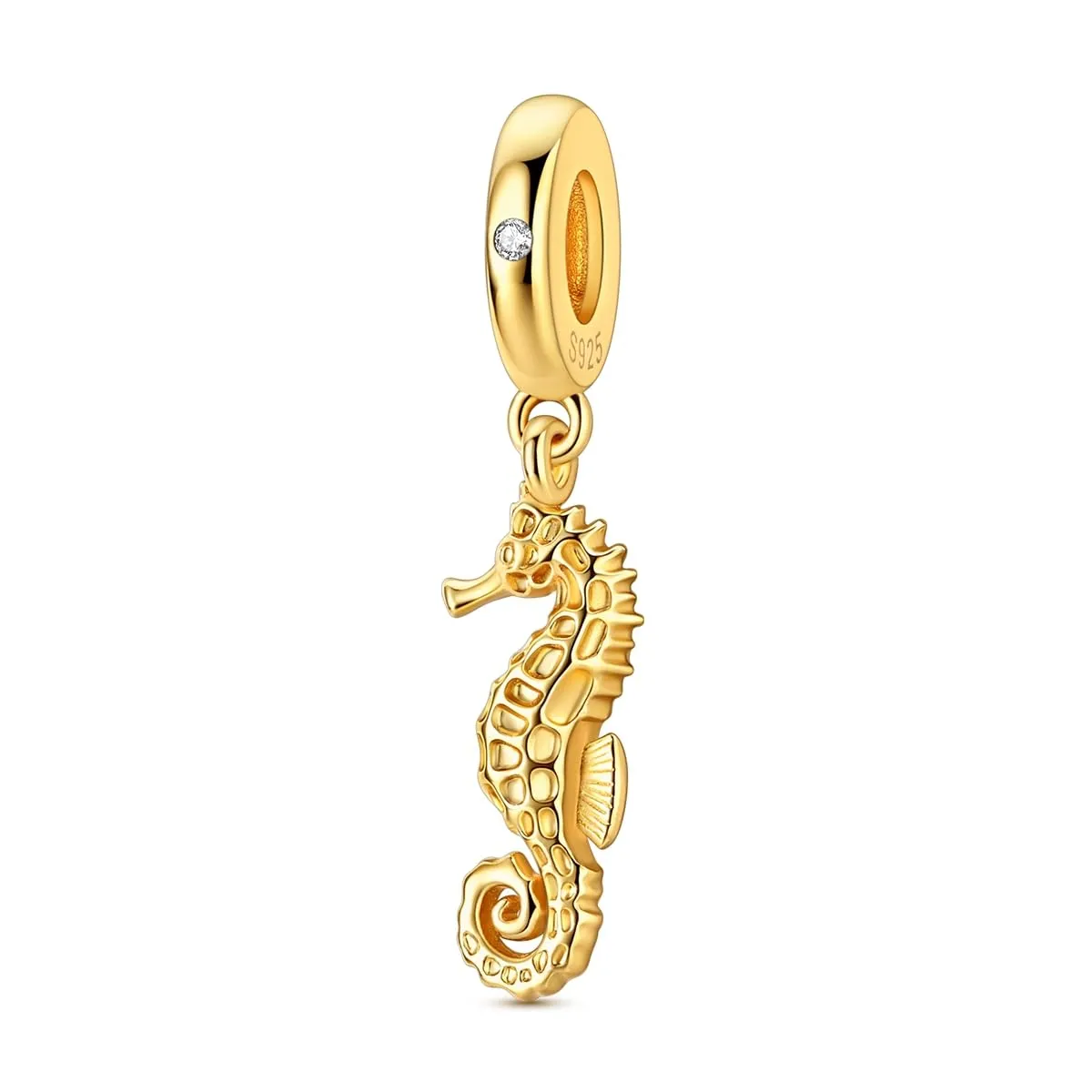 QIKAOLA Ciondolo Bead Charm Perline in argento sterling S925 per bracciali e collane europee per donne - immagine 1