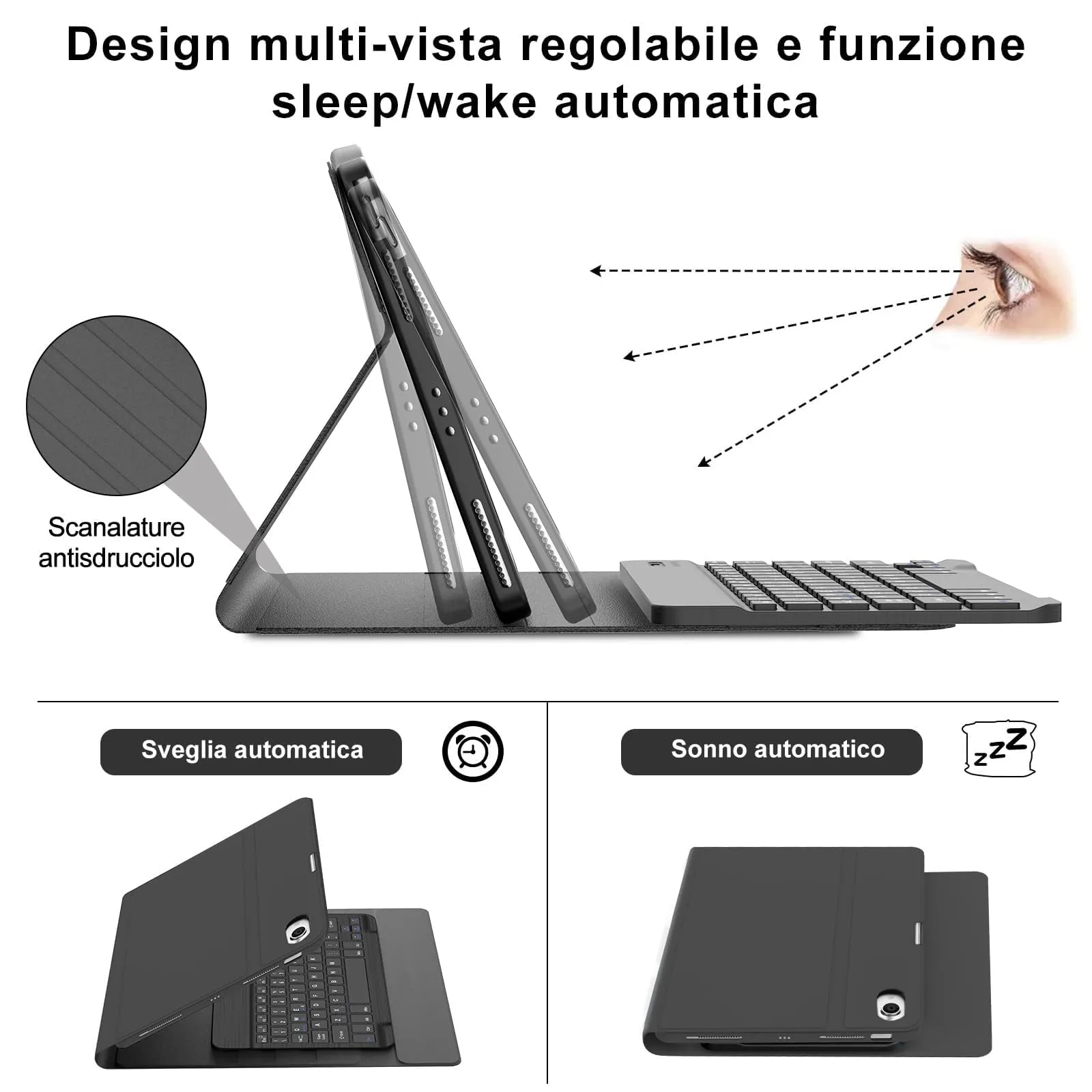 Cover Tastiera per iPad Air 11 M4 2026/M3 2025/M2 2024 11 Pollici - immagine 6