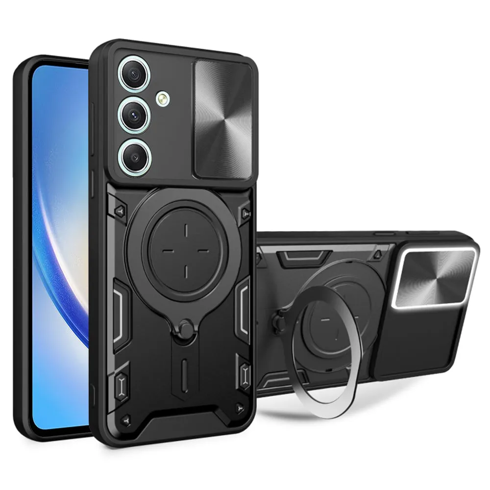 Custodia per Samsung Galaxy A34 A346, Techsuit, CamGuard Pro, Nera - immagine 1