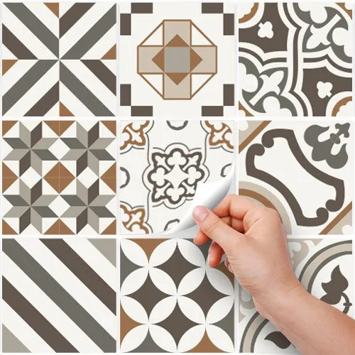 RE-COVERTILES Adesivi Piastrelle Cucina Bagno in PVC 24 Pz 10x10 cm PS00149 - immagine 2