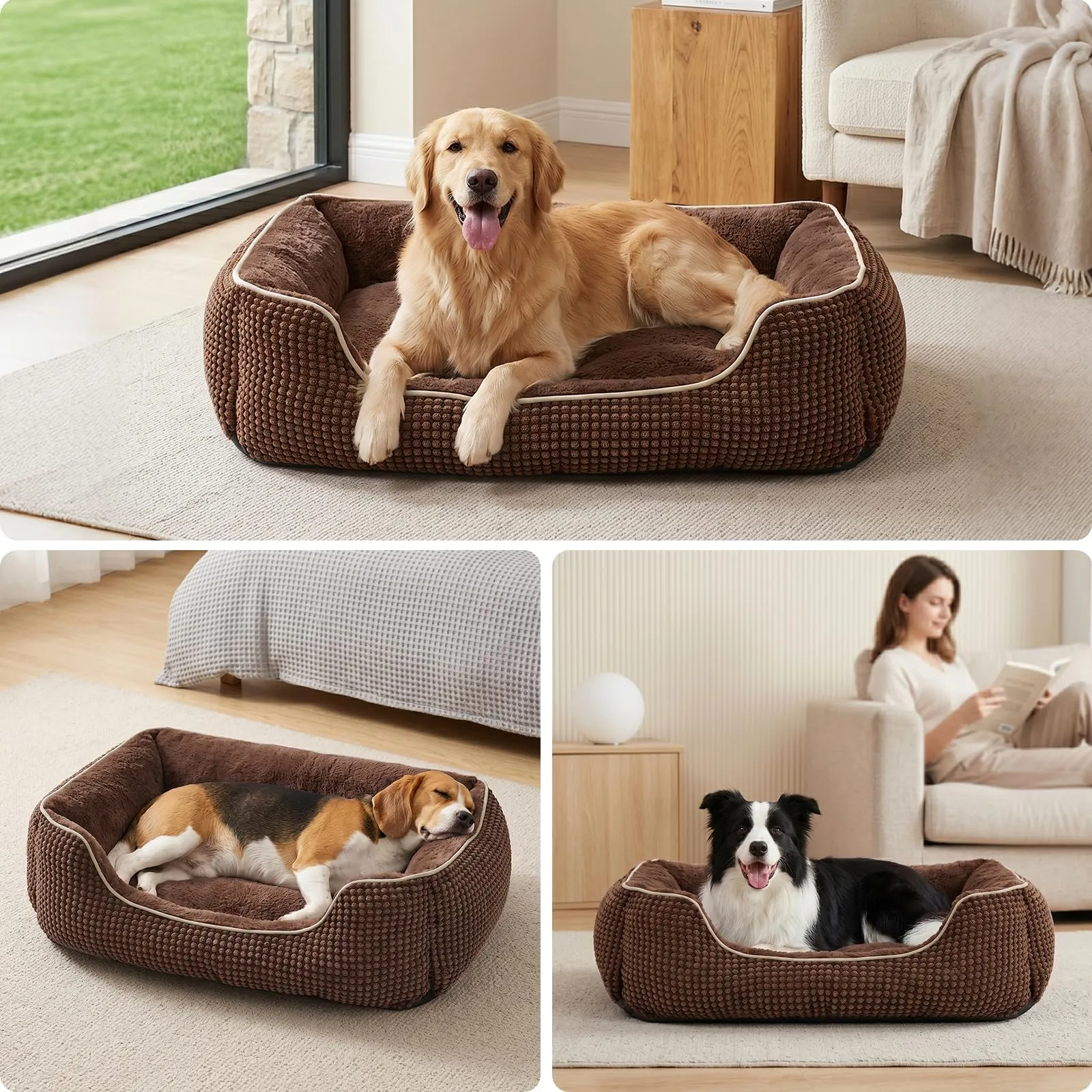 FURTIME Cuccia Cane Interno Piccola, Cuccia per Cani Lavabile, 51x48x15cm - immagine 2