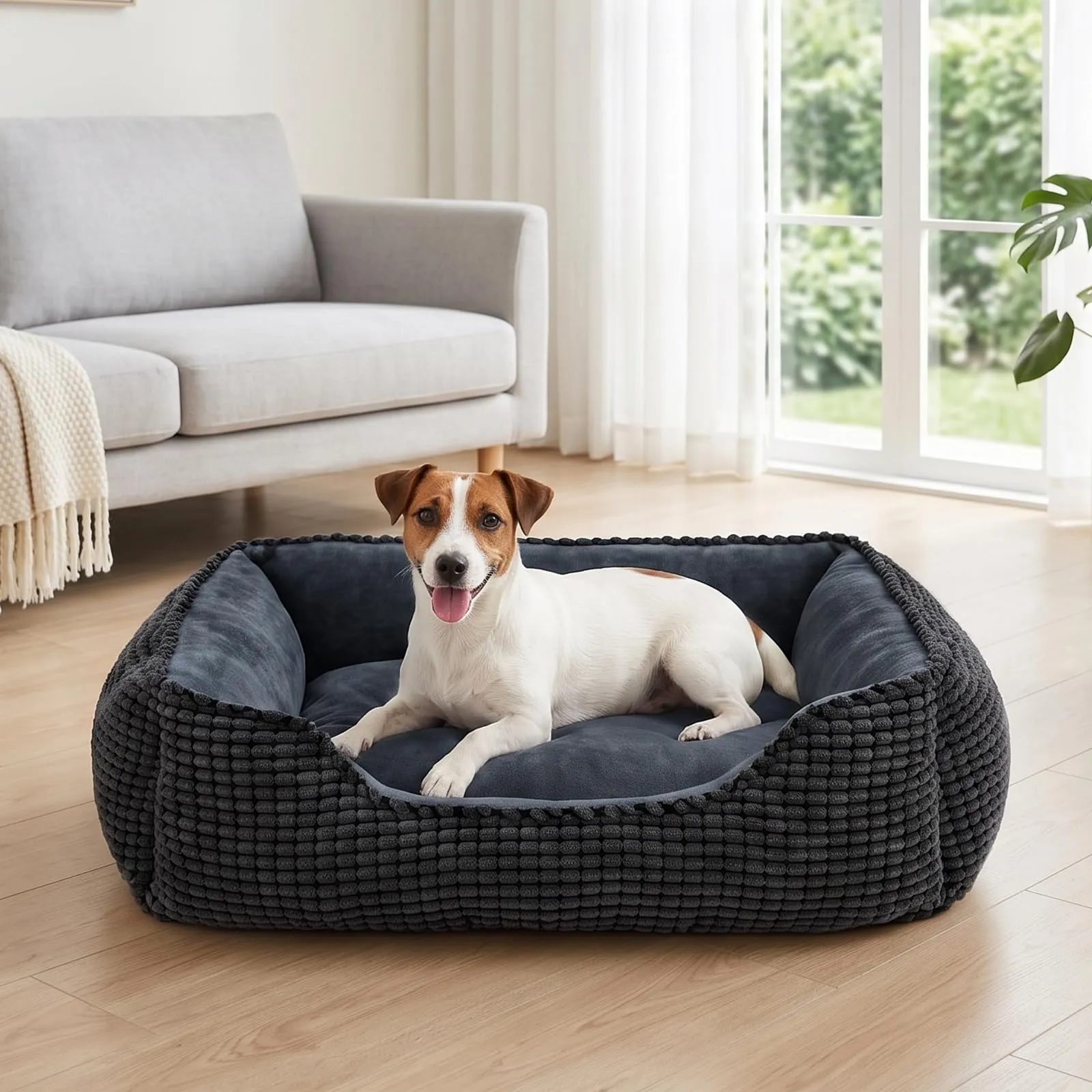 JOEJOY Cuccia Cane Interno Media, Cuccia per Cani Lavabile, 63x53x20cm - immagine 1