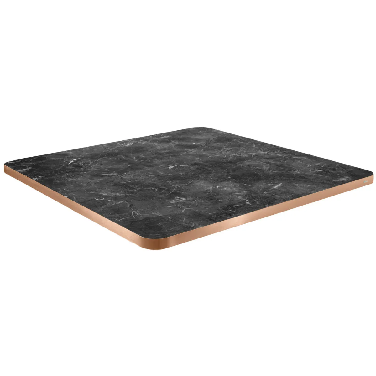 VEGA Piano per tavolo Marvani quadrato; 80x80x2.5 cm (LxLxH); rame/nero/marmorizzato; quadrata - immagine 1