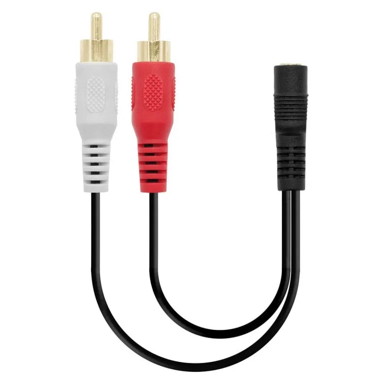 Pccom Essential Cavo adattatore audio jack da 3,5 mm femmina a 2x RCA 20 cm - immagine 1