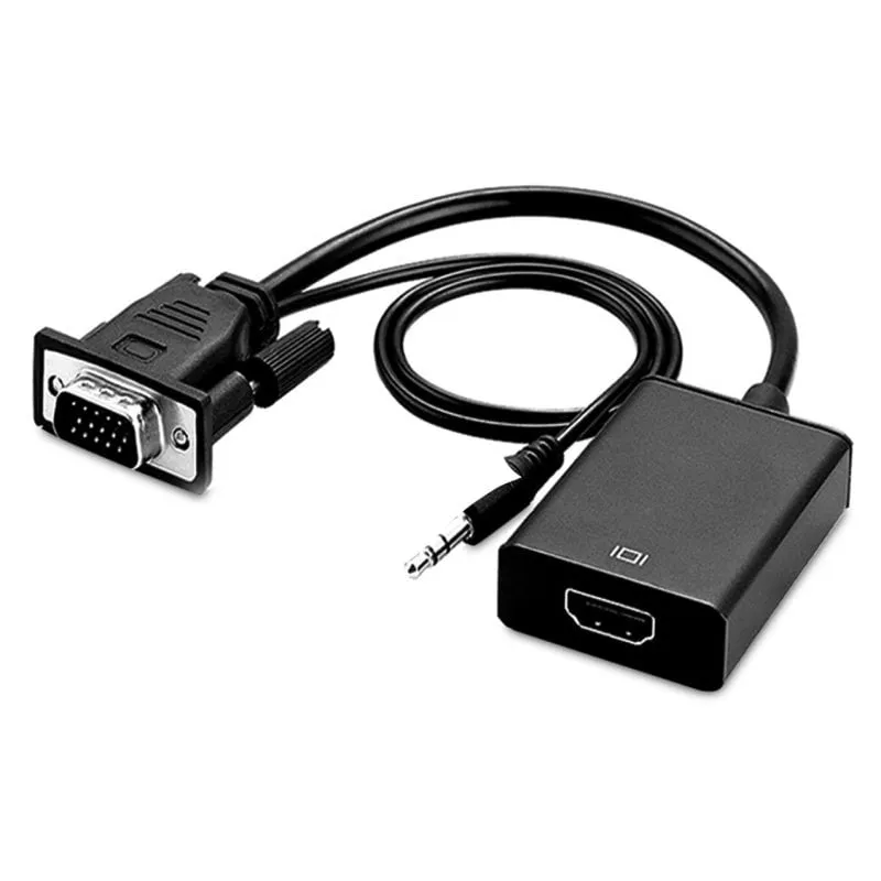 Adattatore PCCom Essential da VGA a HDMI con audio - immagine 1