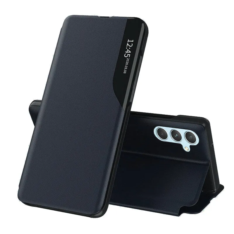 Custodia per Samsung Galaxy A34 A346, Techsuit, eFold, Blu Scuro - immagine 1