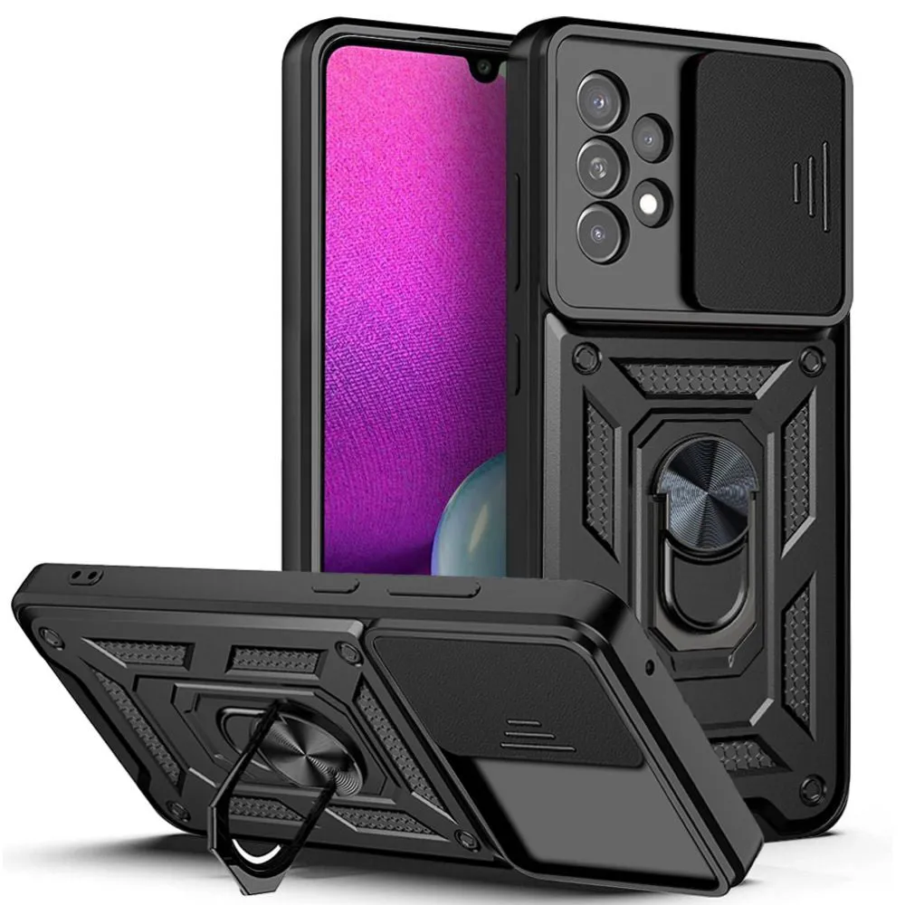 Custodia per Samsung Galaxy A33 5G A336, Techsuit, CamShield, Nera - immagine 1
