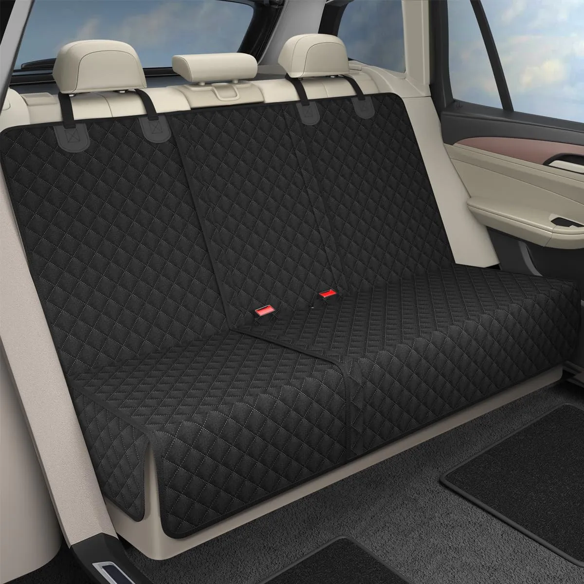 BMaoBBo Coperta per cani per sedile posteriore dell'auto, antiscivolo, impermeabile, 131 x 45 cm, antigraffio, compatibile con la maggior parte delle auto, SUV e camion - immagine 1