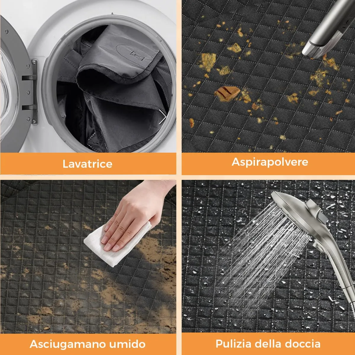 BMaoBBo Coperta per cani per sedile posteriore dell'auto, antiscivolo, impermeabile, 131 x 45 cm, antigraffio, compatibile con la maggior parte delle auto, SUV e camion - immagine 7