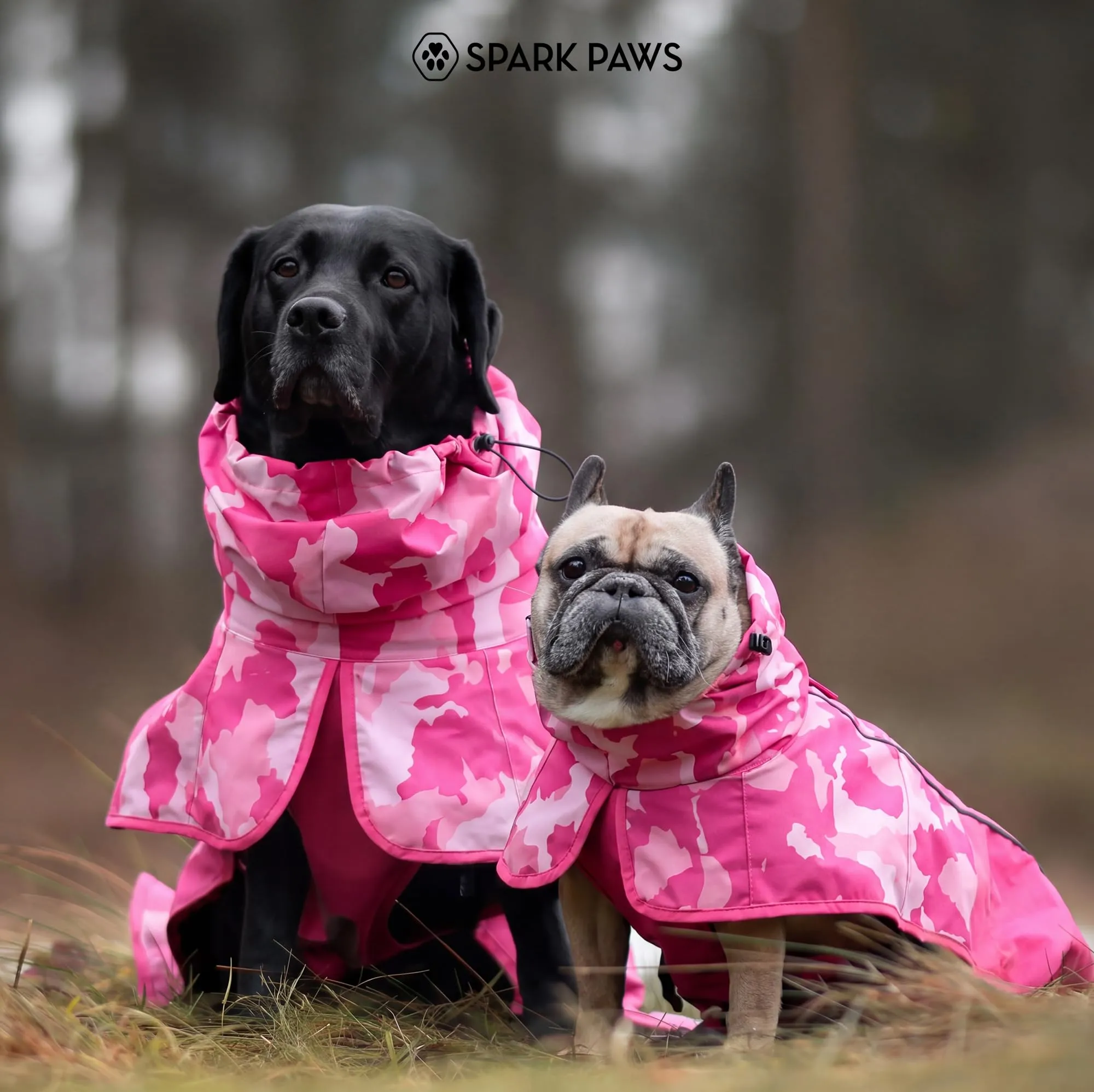Spark Paws Impermeabile per cani, impermeabile con cappuccio, copertura completa - immagine 6