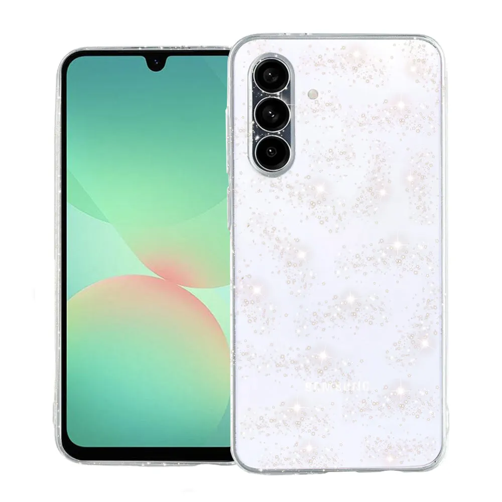 Custodia per Samsung Galaxy A26 A266, Techsuit, SparkleSkin, Trasparente - immagine 1