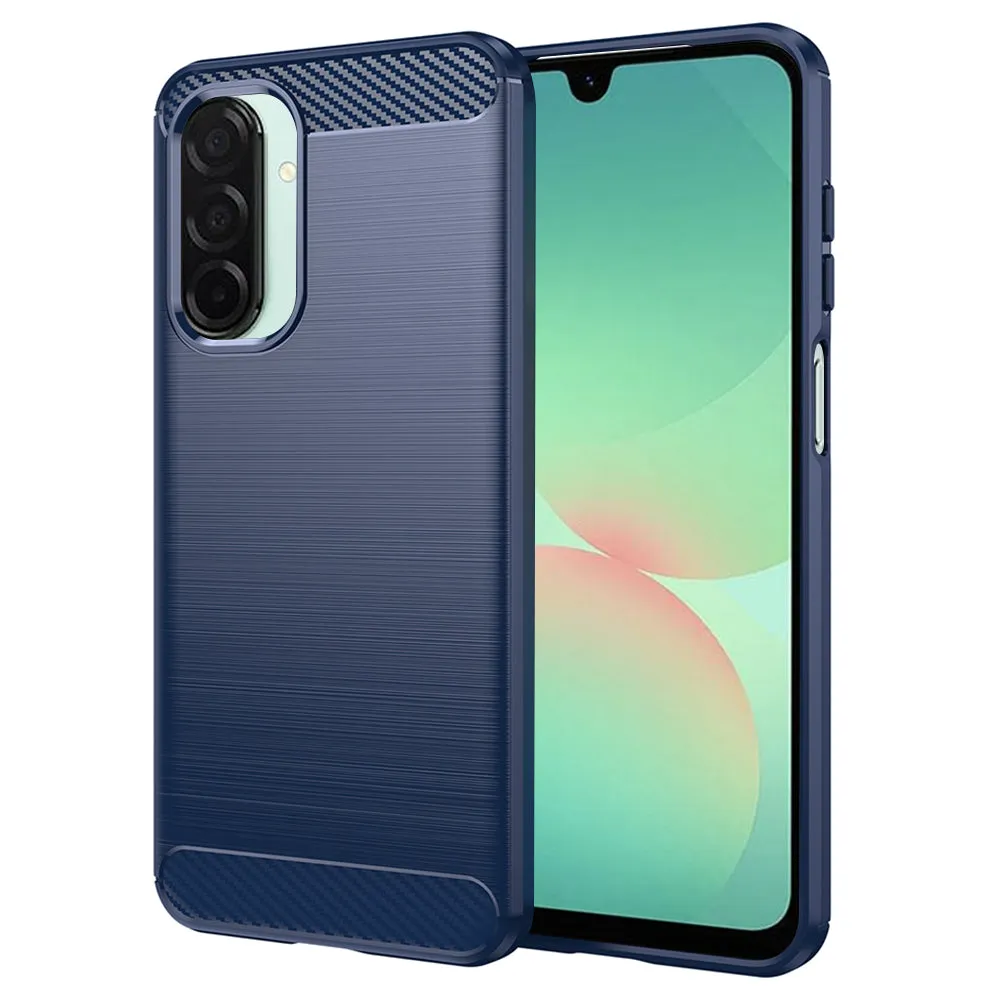 Custodia per Samsung Galaxy A26 A266, Techsuit, Carbonio, Blu - immagine 1