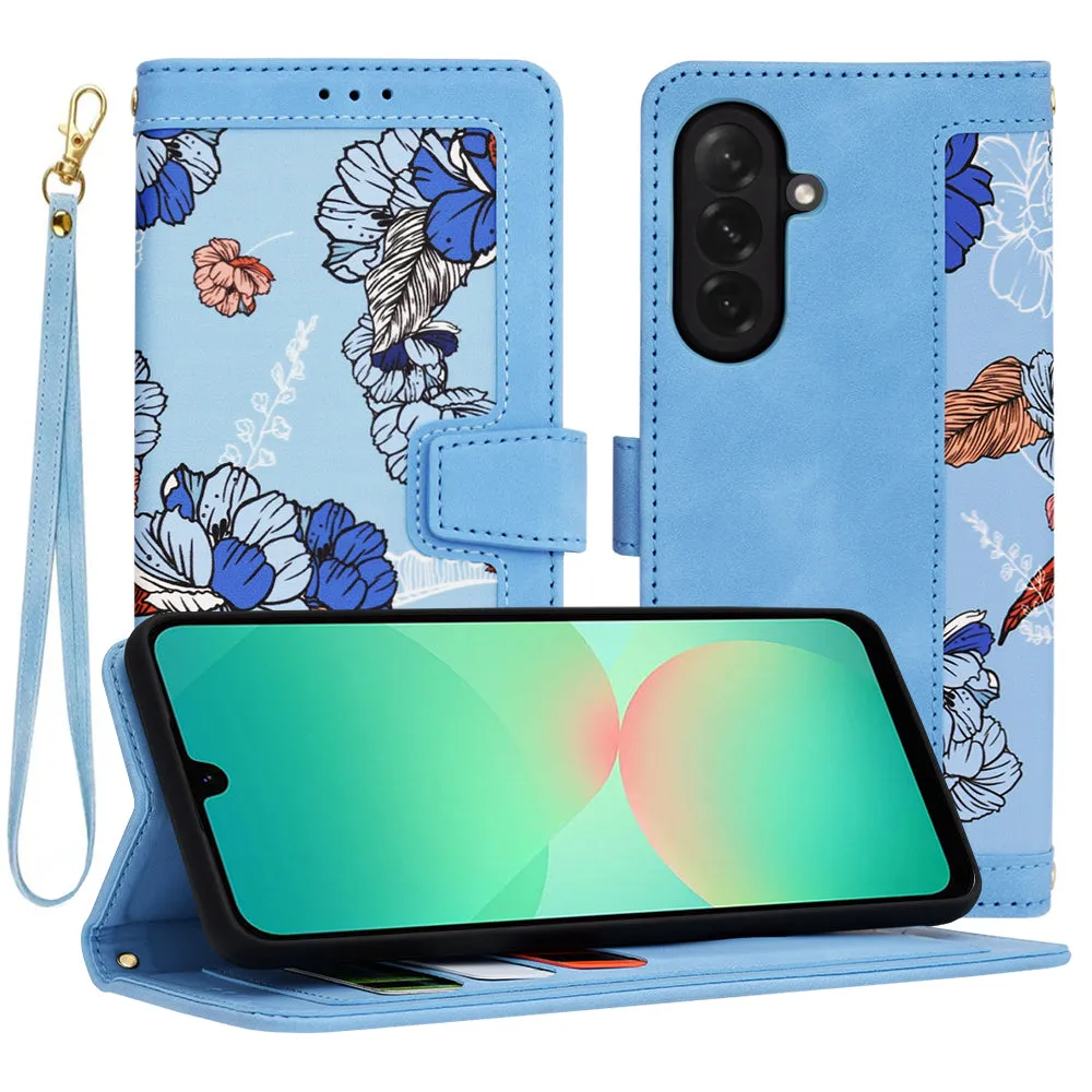 Custodia per Samsung Galaxy A26 A266, Techsuit, FlipCraft, Blu - immagine 1
