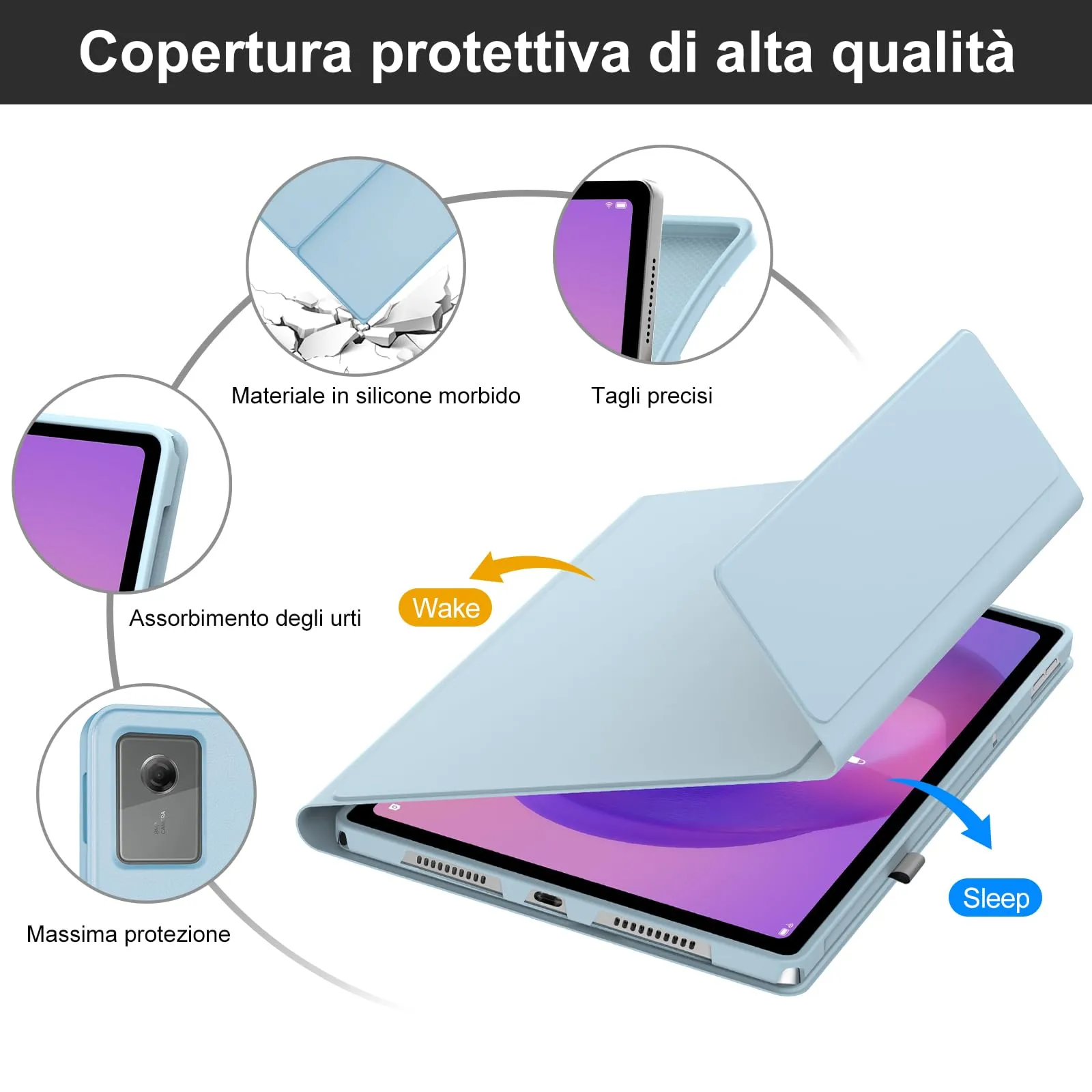 FOGARI Per Lenovo Idea Tab 2025 11/Tab M11 2024 11 Pollici Cover Tastiera - immagine 6