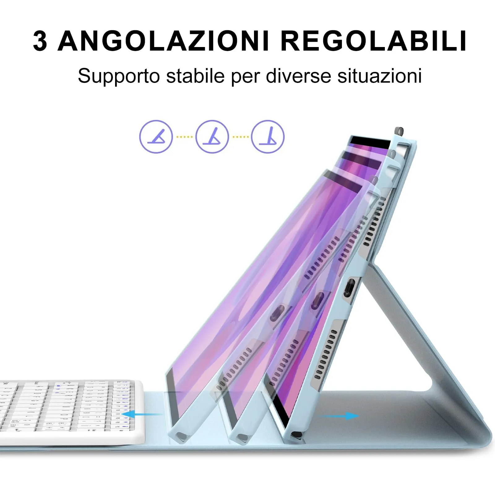 FOGARI Per Lenovo Idea Tab 2025 11/Tab M11 2024 11 Pollici Cover Tastiera - immagine 7