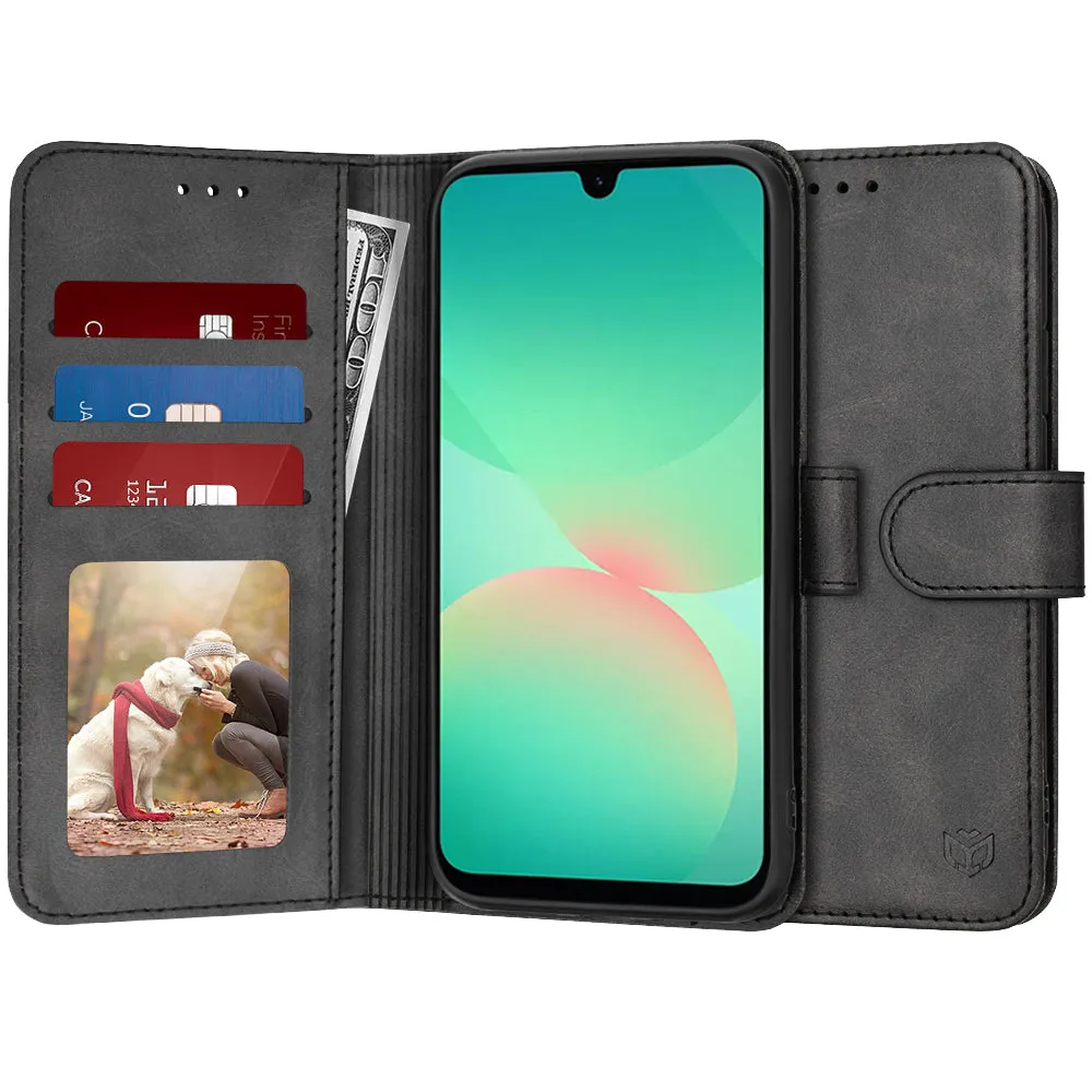 Custodia per Samsung Galaxy A26 A266, Techsuit, Diary Book, Nera - immagine 1