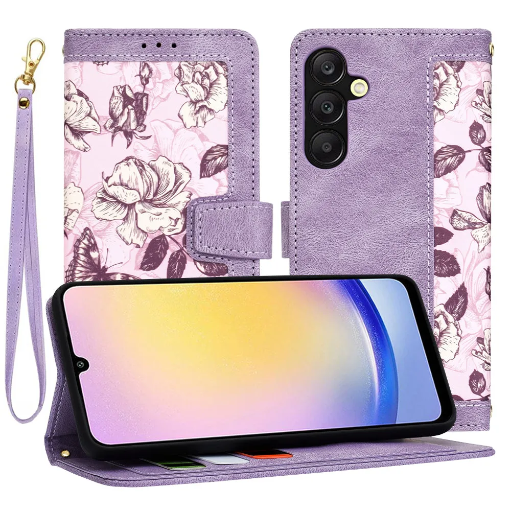 Custodia per Samsung Galaxy A25 A256, Techsuit, FlipCraft, Viola - immagine 1