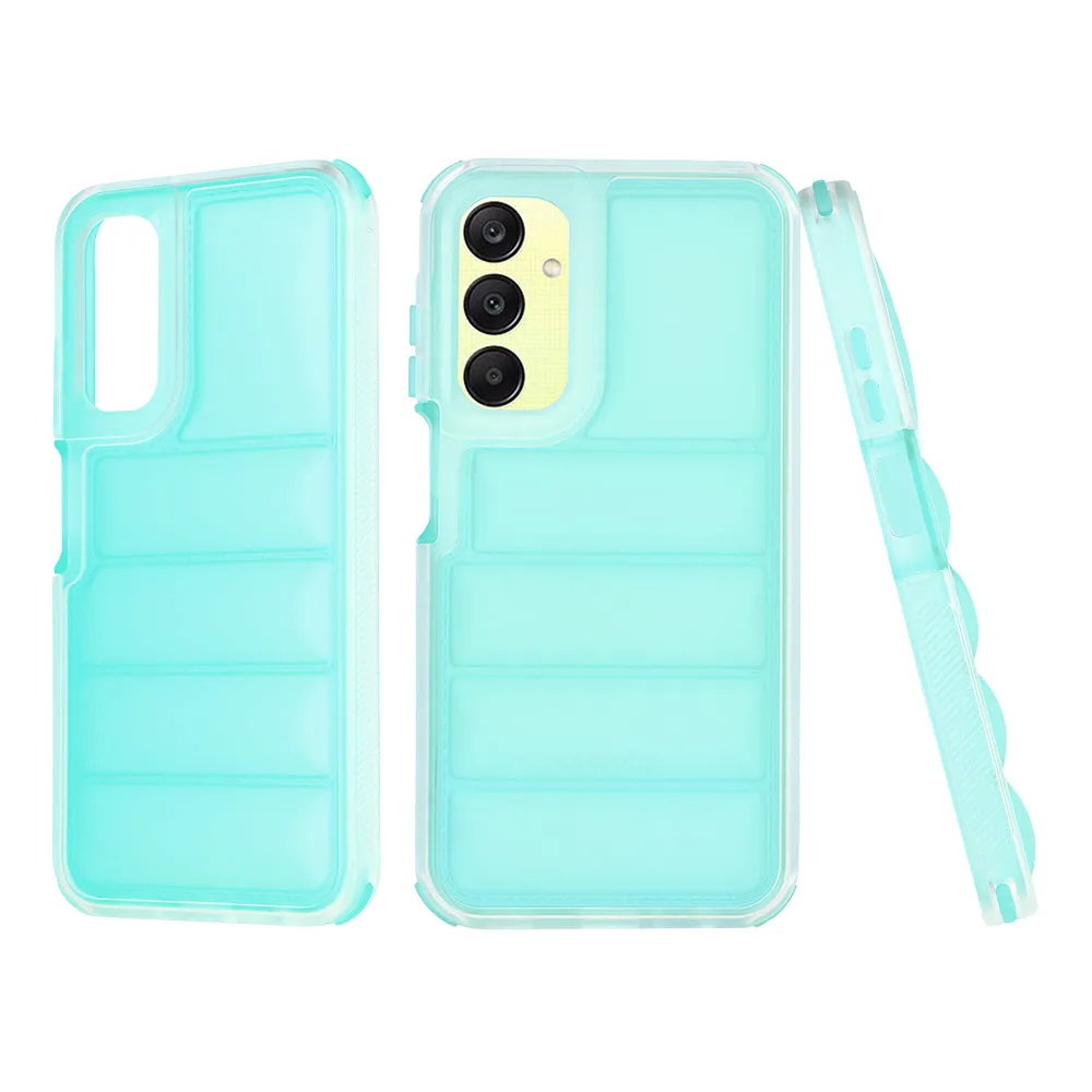 Custodia per Samsung Galaxy A25 A256, Techsuit, Wave Shield, Turchese - immagine 1