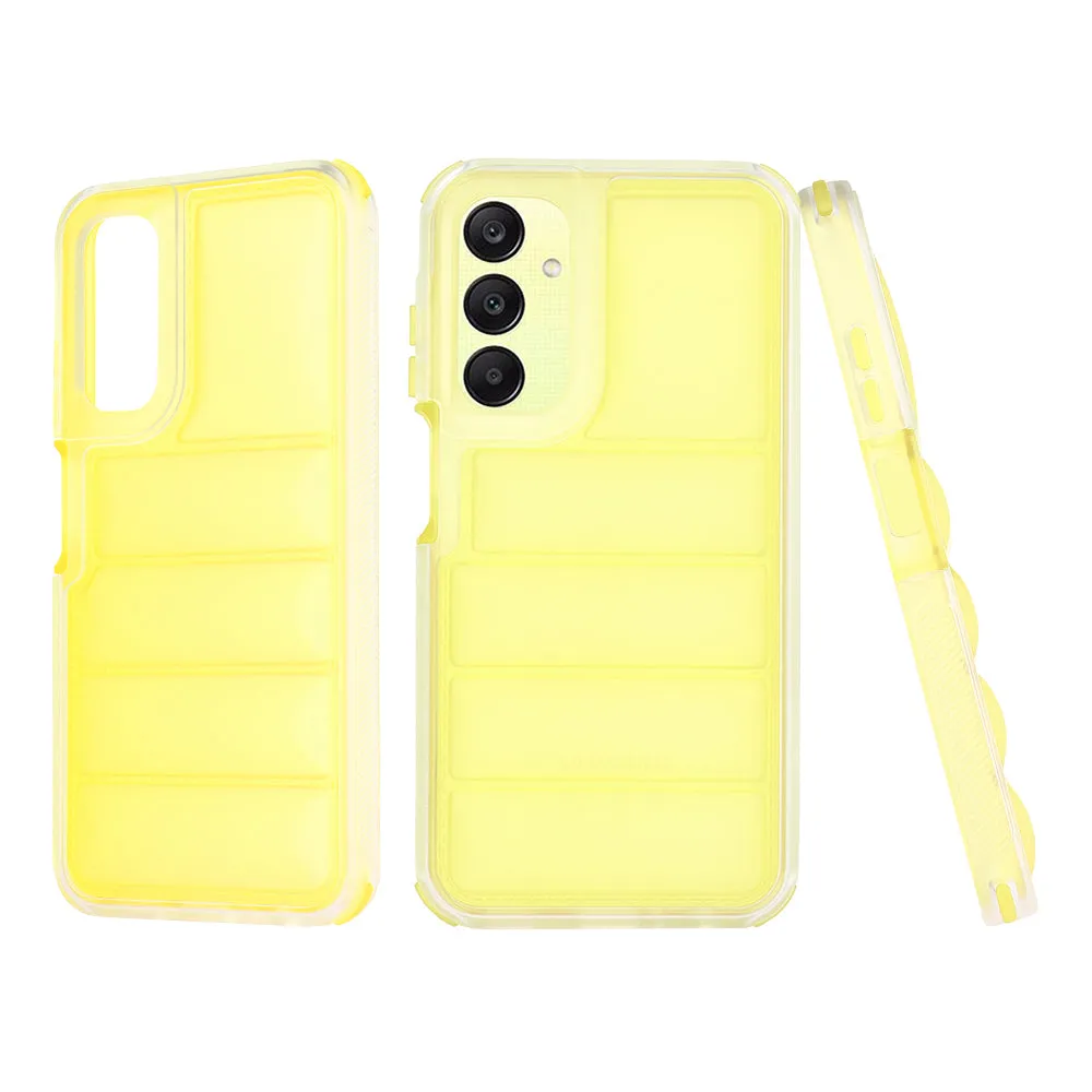 Custodia per Samsung Galaxy A25 A256, Techsuit, Wave Shield, Gialla - immagine 1