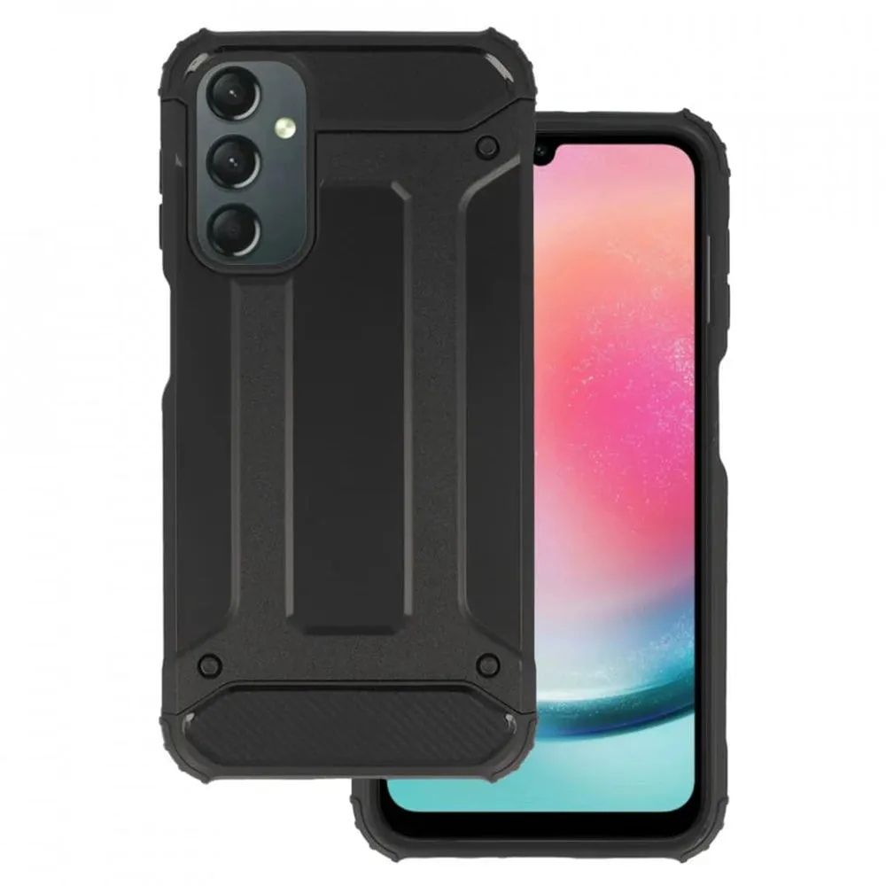 Custodia per Samsung Galaxy A25 A256, Techsuit, Hybrid Armor, Nera - immagine 1