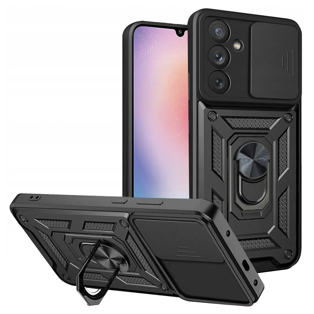 Custodia per Samsung Galaxy A24 4G A245, Techsuit, CamShield, Nera - immagine 1