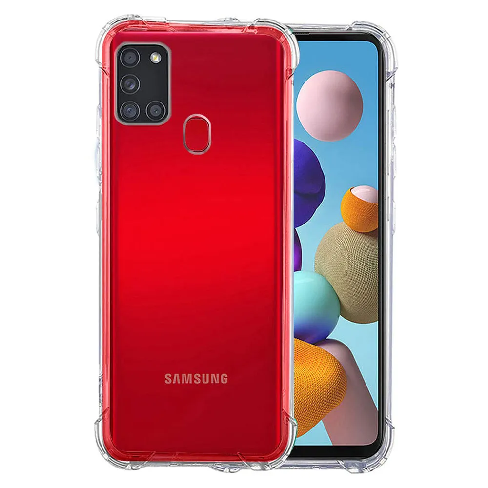 Custodia per Samsung Galaxy A21s A217, Techsuit, Shockproof Clear, Trasparente - immagine 1