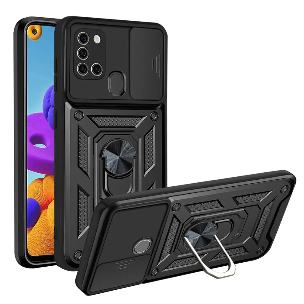 Custodia per Samsung Galaxy A21s A217, Techsuit, CamShield, Nera - immagine 1