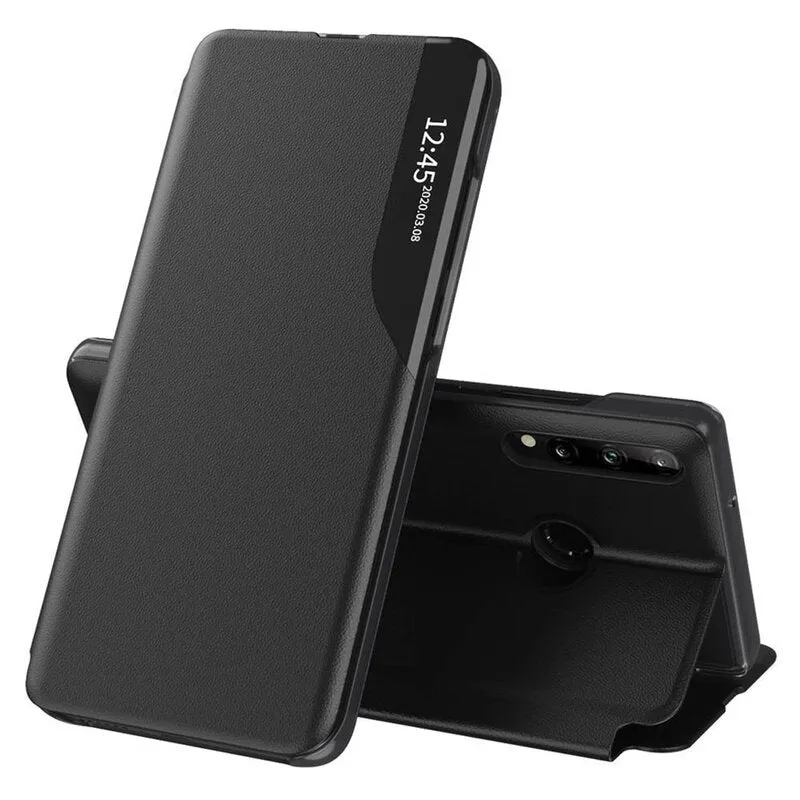 Custodia per Samsung Galaxy A20s A207, Techsuit, eFold, Nera - immagine 1