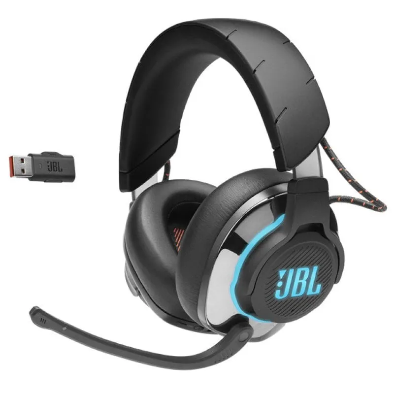 Cuffie da gioco wireless JBL Quantum 810 wireless con luce LED nera - immagine 1