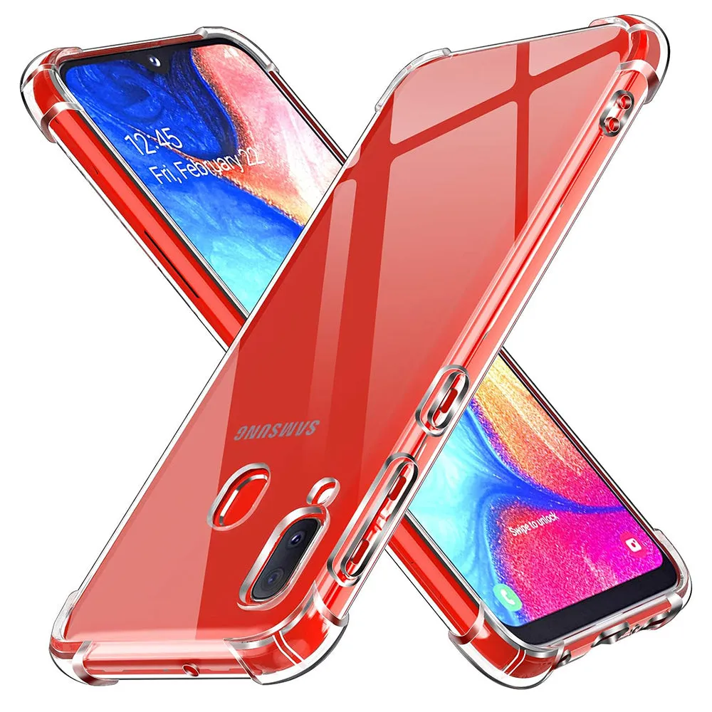 Custodia per Samsung Galaxy A20e A202, Techsuit, Shockproof Clear, Trasparente - immagine 1
